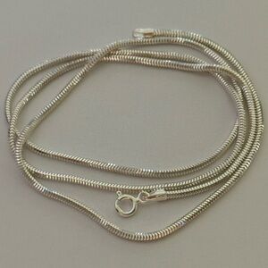 925 Silver 21.5” 2mm necklace snake chain unisex